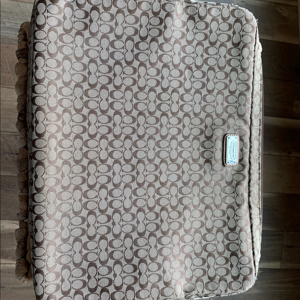 COACH Signature Brown Laptop Case